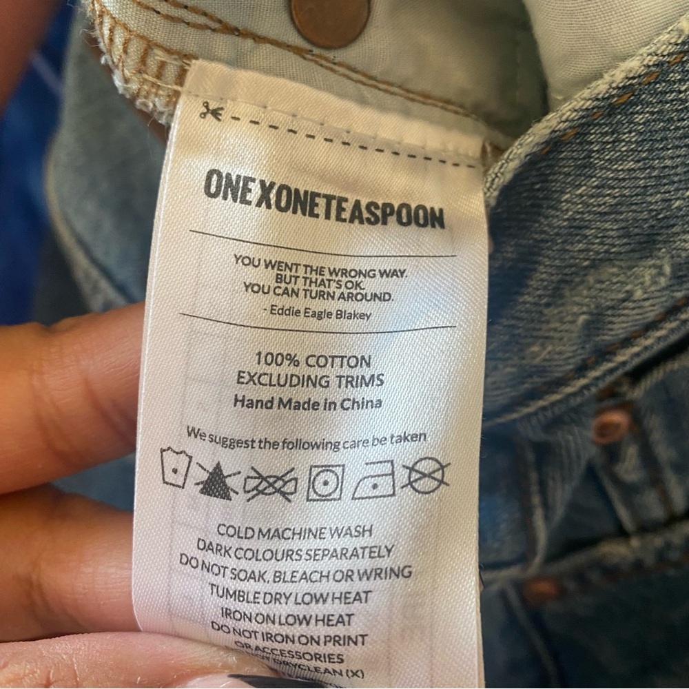 One Teaspoon Mini High Waist Denim Skirts - Picture 7 of 9